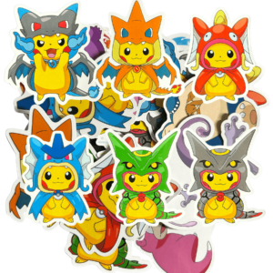 Pika Poncho Stickers